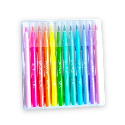 Plumones Indra Letter Brush Pastel C/12 Piezas