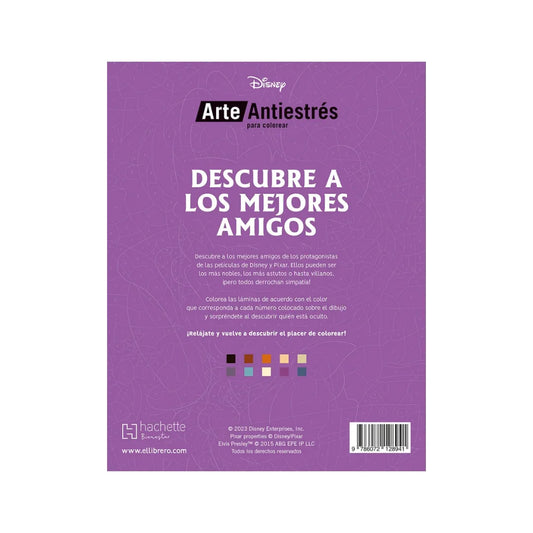 Libro Para Colorear Arte Antiestrés Disney Descubre a Los Mejores Amigos