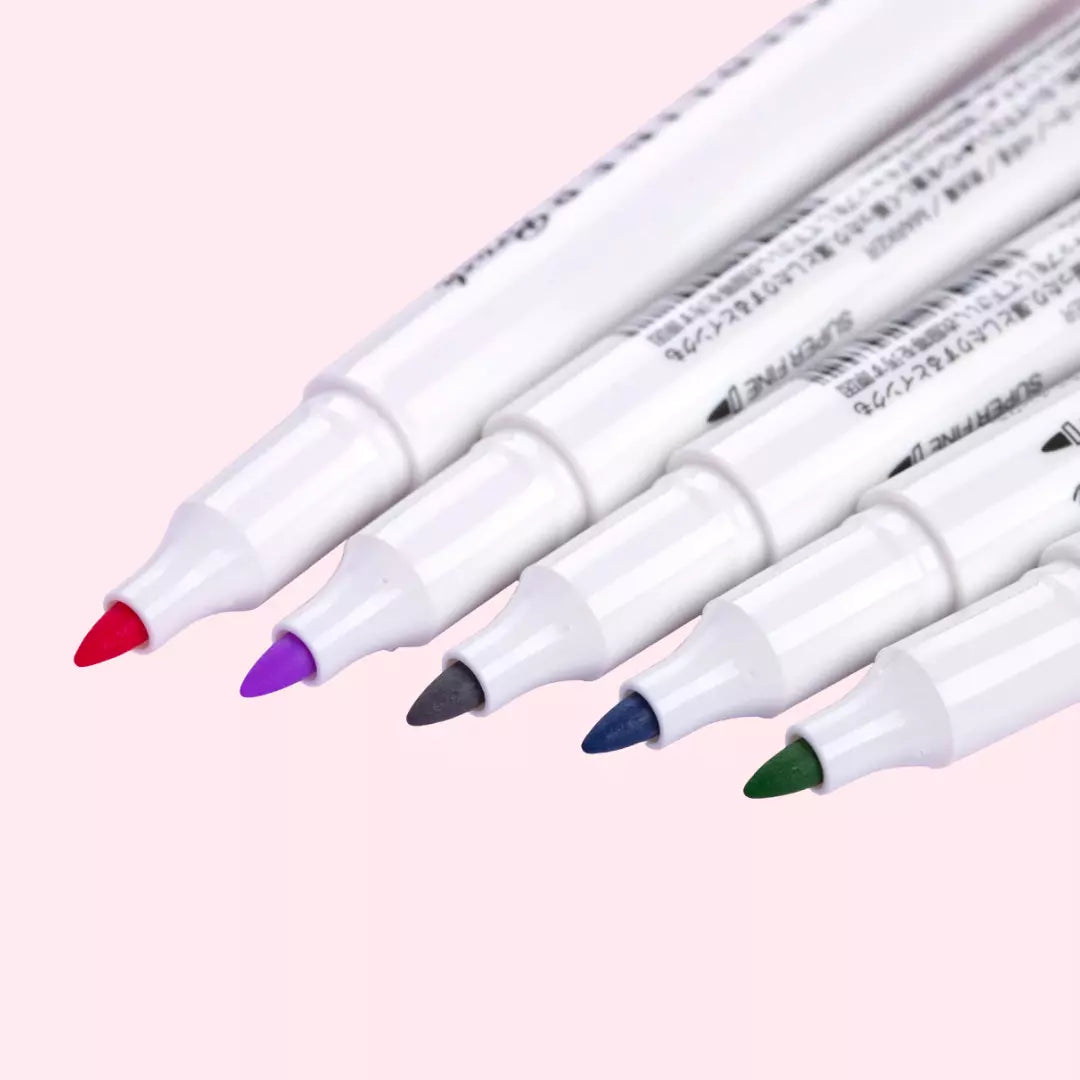 Marcador Zebra Mildliner Brush C/5 Piezas Gama Morada