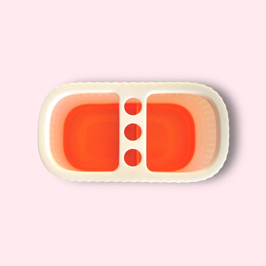 Organizador de Plumas Rectangular para Escritorio C/3 Espacios Blanco