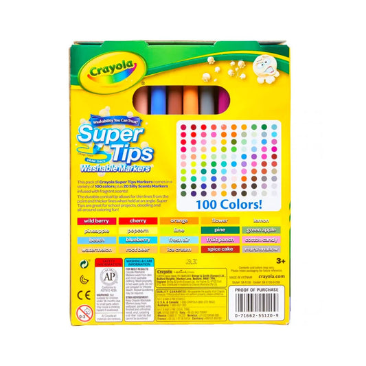 Plumón Crayola Super Tips C/120 Piezas
