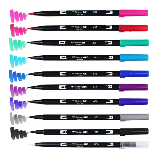 Plumones Tombow Dual Brush Galaxy Palette C/10 Piezas