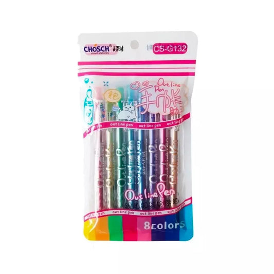 Plumas Chosch Outline C/8 Piezas