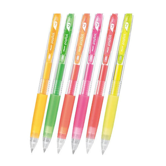 Bolígrafo Pilot Pop´lol gel 0.7 Gama Neón C/6 Piezas
