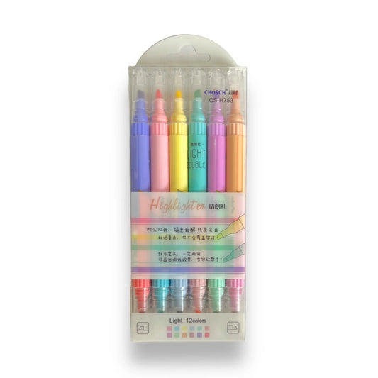 Marcatextos Chosch Pastel Doble Punta C/12 Colores