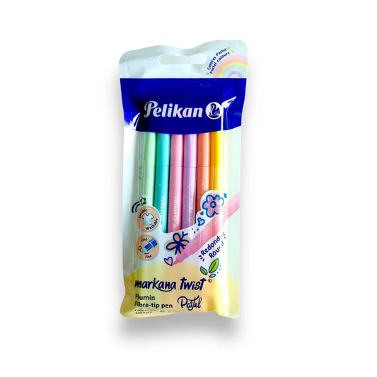 Plumines Pelikan Markana Twist Pastel C/6 Piezas