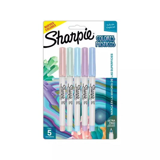 Marcadores Sharpie Colores Místicos Ultra Fino C/5 Piezas