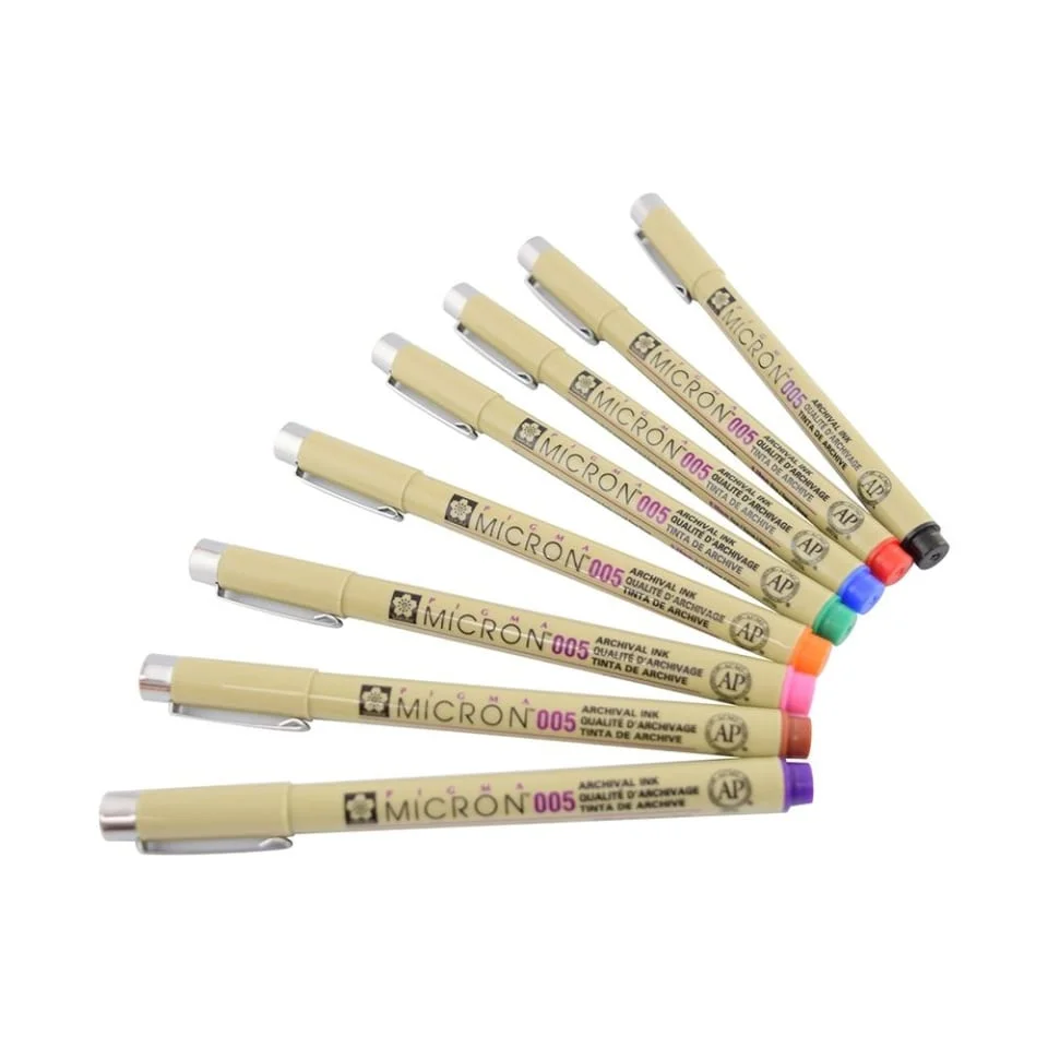 Bolígrafo de tinta Sakura Pigma Micron pack de 8 unidades