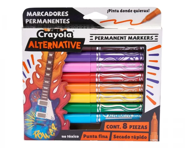 Plumon Crayola Permanente Alternative C/8 Piezas