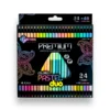 Colores Tryme Premium Pastel Duo Triangulares 4.0mm C:24 Piezas = 48 Colores